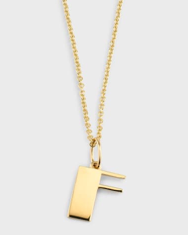 Sydney Evan 14K Pure Block Initial Necklace