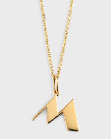 Sydney Evan 14K Pure Block Initial Necklace