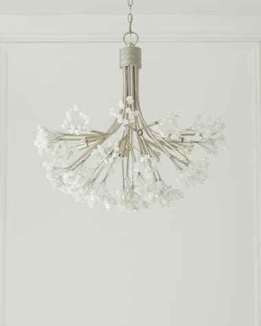 John-Richard Collection Quartz Crystal 30" 9-Light Chandelier