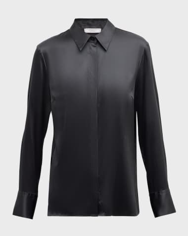 Peserico Button-Down Satin Shirt