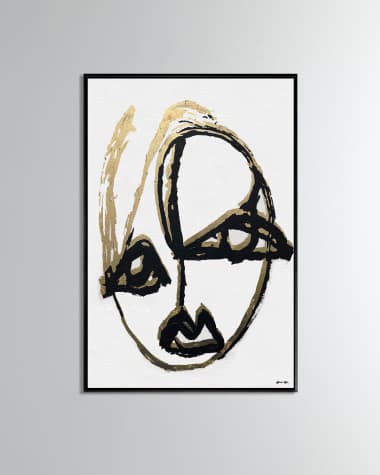 The Oliver Gal Artist Co. 'Minimalist Portrait Abstract' Hand-Embellished Giclee