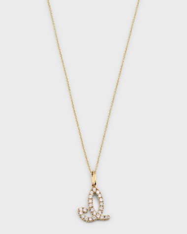 Sydney Evan 14k Diamond Pave Initial Necklace