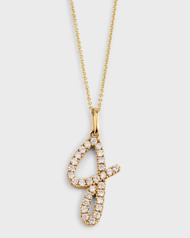 Sydney Evan 14k Diamond Pave Initial Necklace