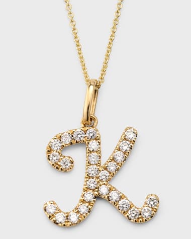 Sydney Evan 14k Diamond Pave Initial Necklace