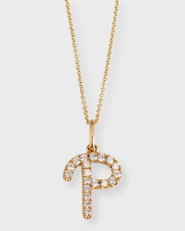 Sydney Evan 14k Diamond Pave Initial Necklace