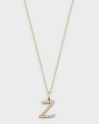 Sydney Evan 14k Diamond Pave Initial Necklace