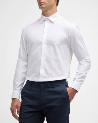 Emporio Armani Men's Cotton Chevron Sport Shirt