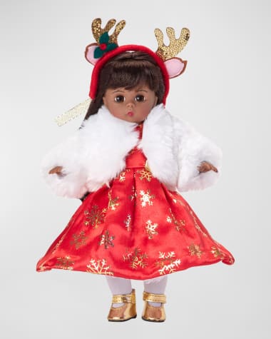 Madame Alexander Dolls Deer Santa Collectible Christmas Dark Skin Doll