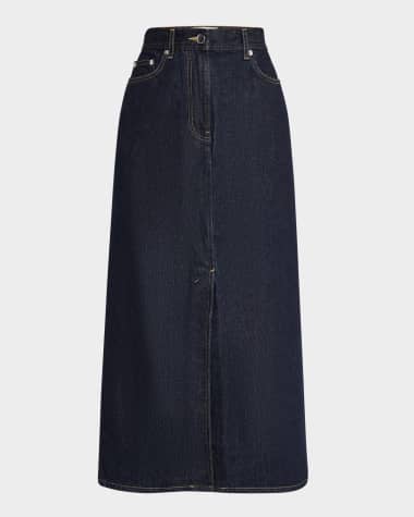 Loulou Studio Rona Denim Long Skirt