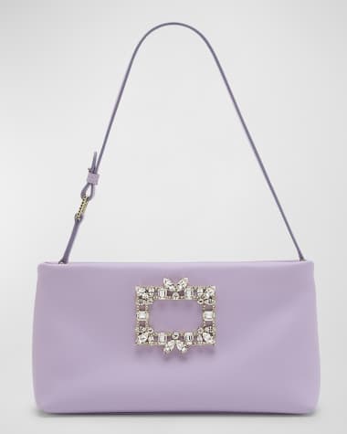 Prada Pink/Purple Python Leather Small Shoulder Bag W/ Gunmetal Buckles