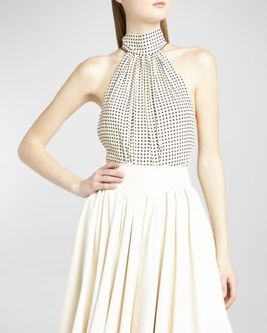 Philosophy Di Lorenzo Serafini polka-dot print belted midi dress - Neutrals