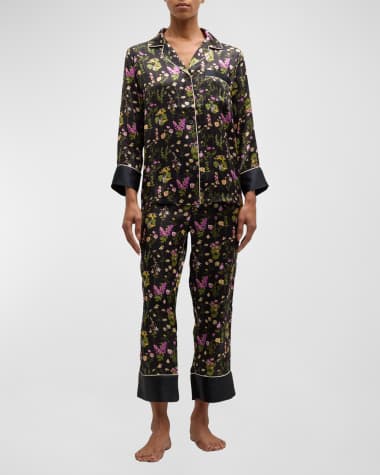 Matching Printed Thermal Pajama Set for Women