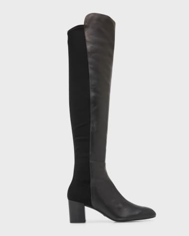 Stuart Weitzman Stretch Leather Over-The-Knee Boots