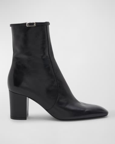 Saint Laurent Betty Lambskin Buckle Ankle Booties