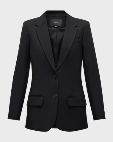 Joseph Jackie Single-Breasted Stretch Wool Blazer
