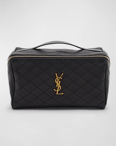 Saint Laurent Vanity Case YSL Top-Handle Bag in Quilted Smooth Leather
