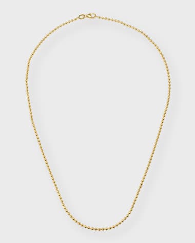 Kastel Jewelry 14k Yellow Gold Bead Necklace