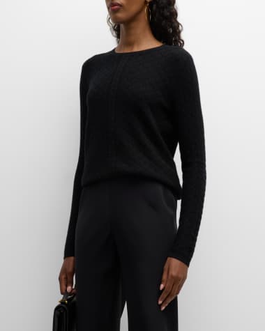 TSE Cashmere Cashmere Textured Crewneck Sweater