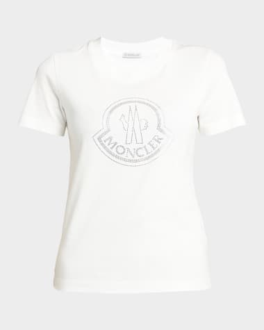 Moncler Rhinestone Embellished Logo T-Shirt
