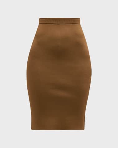 Saint Laurent Pencil Midi Skirt