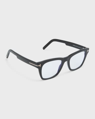 TOM FORD FT5886 Blue Blocking Acetate & Plastic Square Glasses