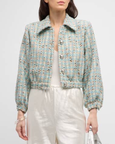 L'Agence Bridges Tweed Cropped Jacket