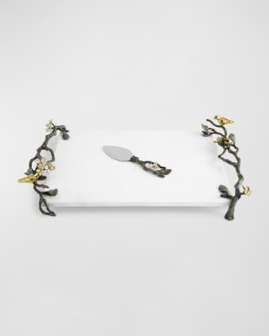 Michael Aram Lovebirds Cheeseboard With Knife