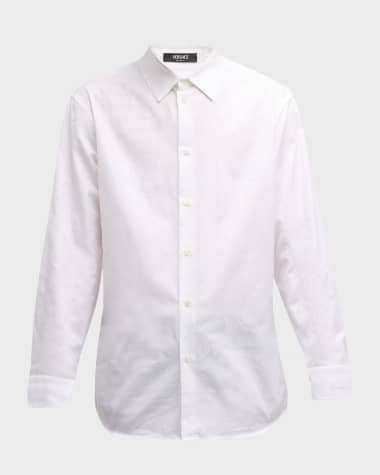 Versace Men's Barocco Jacquard Sport Shirt