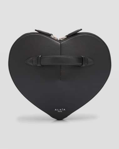 ALAIA Le Coeur Riveted Strass Leather Crossbody Bag