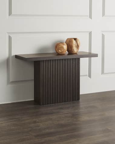 Worlds Away Tanola Oak Console Table