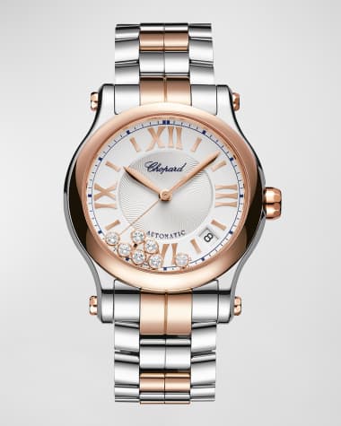 Chopard 36mm Happy Sport Diamond Watch with Bracelet Strap, Two Tone