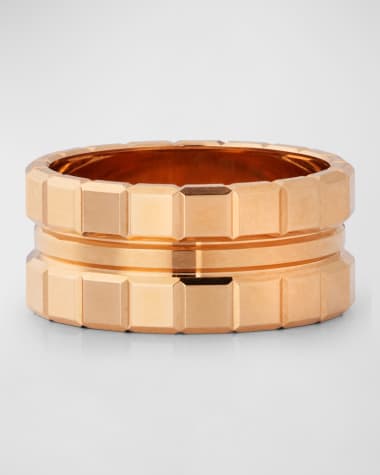 Chopard 18K Rose Gold Ice Wide 3 Band Ring