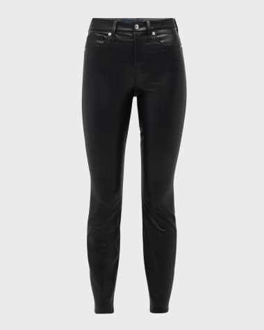 Veronica Beard Debbie High Rise Faux-Leather Skinny Pants