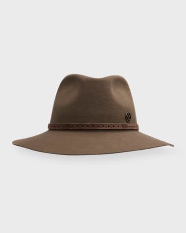 Maison Michel Henrietta Felt Fedora With Suede Belt