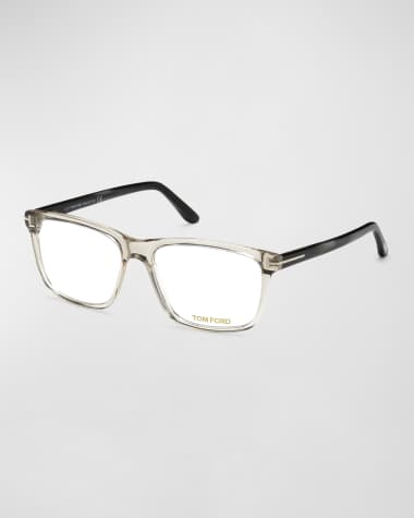 TOM FORD Blue Blocking Two-Tone Acetate Square Glasses