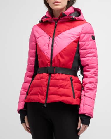 ERIN SNOW Kat Belted Chevron Puffer Jacket