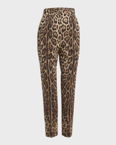Dolce&Gabbana Leopard Straight-Leg Pants