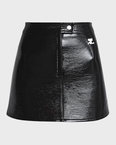 Courreges Reedition Vinyl Mini Skirt