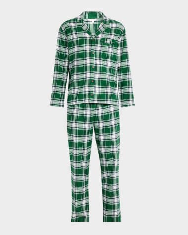 Eberjey Men's Long Flannel Pajama Set