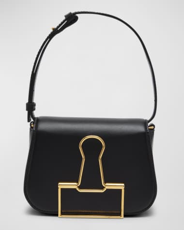 Off-White Skeleton Binder Leather Crossbody Bag