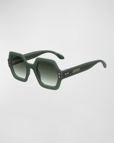 Isabel Marant Angular Acetate Square Sunglasses