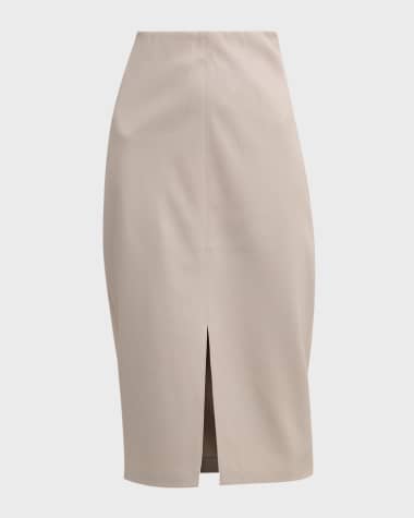 Brochu Walker Esme Front-Slit Midi Pencil Skirt