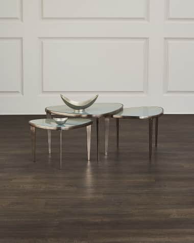 Interlude Home Jan Nesting Cocktail Tables, Antiqued Nickel