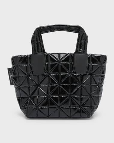VeeCollective Mini Quilted Glossy Nylon Tote Bag