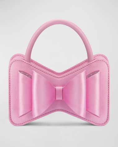 MACH & MACH Le Cadeau Mini Bow Satin Top-Handle Bag