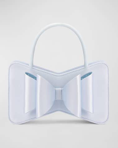 MACH & MACH Le Cadeau Medium Bow Satin Top-Handle Bag