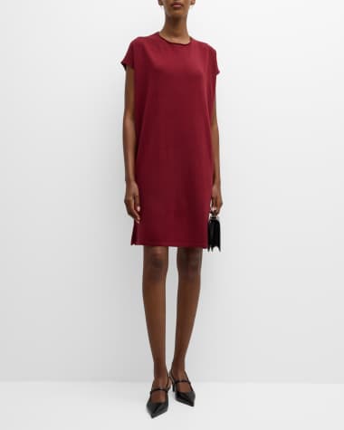 Eileen Fisher Washable Wool Crepe Dress