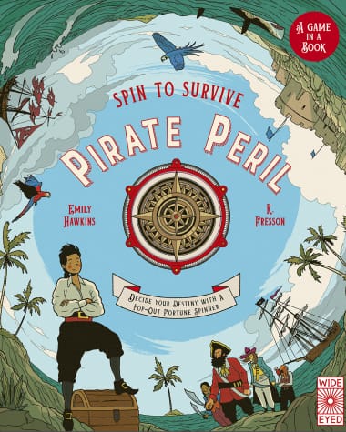The Quarto Group Kid's "Spin to Survive: Pirate Peril" Book by Emily Hawkins
