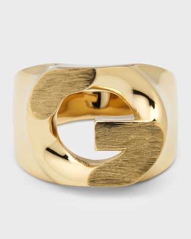 Givenchy G Chain Signet Ring, Golden