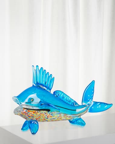 Dale Tiffany Coronado Art Glass Fish Figurine